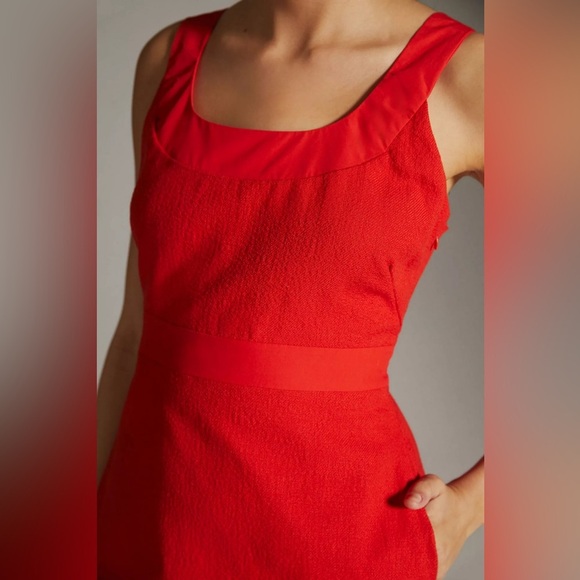 NWT • Maeve Sleeveless Red Scoop Neck Mini Dress Sz 10 Party‎ Cocktail Holiday - Picture 3 of 11